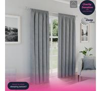 Enhanced Living Dallas Grey 100% Blackout Readymade Curtains 168x137cm Grey