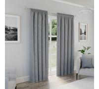 Enhanced Living Dallas Grey 100% Blackout Readymade Curtains 229x274cm Grey