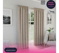 Enhanced Living Dallas 100% Blackout Thermal Natural Curtains With 3" Tape Top Header (Pair) - 90X108 Inch (229X274Cm)
