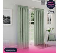 Enhanced Living Dallas Green Tape Top 100% Blackout Curtains 90 x 108 inch (229x274cm) Thermal Noise Reducing Tape Top Curtains for Bedroom and Living Room