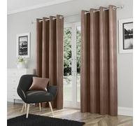 Enhanced Living Goodwood Bronze Thermal Blockout Eyelet Curtains - 90 x 90 inch (229 x 229cm) - Energy Saving & Noise Reducing Curtains for Living Room & Bedroom