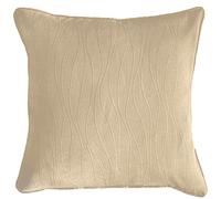 Enhanced Living Goodwood Cream Wave Embossed Cushion Cover - 43x43cm
