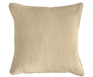 Enhanced Living Goodwood Cream Wave Embossed Cushion Cover - 43x43cm