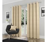 Goodwood Cream Thermal Blockout Eyelet Curtains - 66 x 72 inch (168 x 183cm) - Energy Saving & Noise Reducing Curtains for Living Room & Bedroom