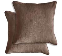 Enhanced Living Goodwood Pair of Cushion Covers Bronze 43x43cm
