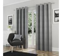 Enhanced Living Goodwood Silver Thermal Blockout Eyelet Curtains 168x229cm Silver