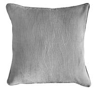 Goodwood Silver Wave Embossed Cushion Cover - 43x43cm