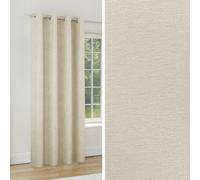 Enhanced Living 'Knightsbridge' Cream 100% Blackout, Thermal, Chenille Single Door Curtain with Eyelet Header | Size: 168 cm width x 214 cm drop Enhanced Living Cream 168 cm width x 214 cm drop