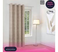 Enhanced Living Knightsbridge Sand Blackout Chenille Curtains 168x214cm Beige