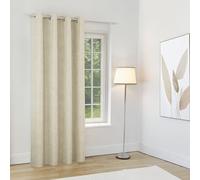 Enhanced Living Knightsbridge Single Door Curtain Cream Chenille 66x84 inch