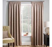 Enhanced Living Matrix Latte Natural 46 X 54 Inch (117X137Cm) Tape Top Thermal Noise Reducing Dim Out Curtains (Pair)