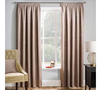 Enhanced Living Matrix Latte Natural 90 x 108 inch (229x274cm) Tape Top Thermal Noise reducing Dim Out Curtains for Bedroom and Living room