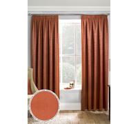 Enhanced Living 'Matrix' Orange - Tape Top Thermal Noise Reducing Dim Out Curtains - Pair | Size: 117 cm width x 183 cm drop Enhanced Living Orange 117 cm width x 183 cm drop