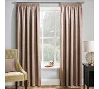 Enhanced Living Matrix Plain Thermal Room Darkening Energy Saving Tape Top Curtains For Living Rooms & Bedrooms - 46" (117cm) Width x 54" (137cm) Drop - Latte