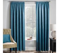 Enhanced Living Matrix Teal 90 X 72 Inch (117X137Cm) Tape Top Thermal Noise Reducing Dim Out Curtains (Pair)