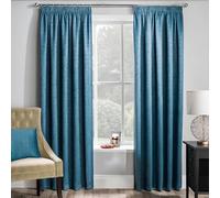 'Matrix' - Tape Top Thermal Noise Reducing Dim Out Curtains Enhanced Living Teal 168cm width x 137cm drop