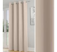 Enhanced Living Nightfall Plain Supersoft Natural Thermal Blockout (Single) Eyelet Door Curtain - 66 X 84 Inch (168 X 214Cm)