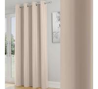 Enhanced Living Nightfall Natural Plain Supersoft Thermal Room Darkening Door Curtain Panel With Eyelet Top - Single - 66 X 84 Inch (168X214Cm)