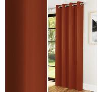 Enhanced Living Nightfall Supersoft Orange Thermal Blockout Single Eyelet Door Curtain - 66 x 84 inch (168 x 214cm) - Energy Saving & Noise Reducing Door Curtain for Living Room & Bedroom