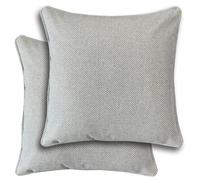 Enhanced Living Pair of Chester Double Sided Zip Opening Cushion Covers - Cases Only - Grey