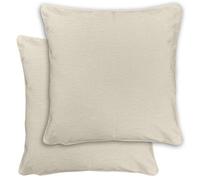 Enhanced Living Pair of Knightsbridge Double Sided Zip Opening Cushions - Cases Only - Cream