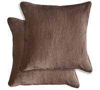 Enhanced Living Goodwood Pair of Cushion Covers Bronze 43x43cm