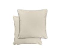 Enhanced Living Pair of Knightsbridge Double Sided Zip Opening Cushions - Cases Only in Cream | Size: 43 cm x 43 cm Enhanced Living Cream 43 cm x 43 cm