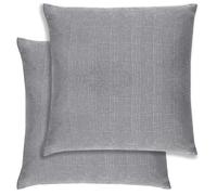Enhanced Living Pair Of Matrix Grey Textured Cushion Covers - 43X43Cm - Cases Only
