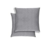 Enhanced Living Pair of Matrix Textured Double Sided Zip Opening Piped Edge Cushion Covers - 43x43cm - Cases Only in Grey | Size: 43 cm x 43 cm Enhanced Living Grey 43 cm x 43 cm