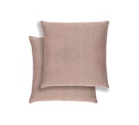 Enhanced Living Pair of Matrix Textured Double Sided Zip Opening Piped Edge Cushion Covers - 43x43cm - Cases Only in Brown | Size: 43 cm x 43 cm Enhanced Living Brown 43 cm x 43 cm