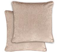 Enhanced Living Pair Of Sand Chenille Cushion Covers - 43X43Cm - Cases Only