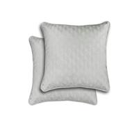 Enhanced Living Pair of Tokyo Geometric Double Sided Zip Opening Cushions - Cases Only - Grey