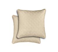 Enhanced Living Pair of Tokyo Geometric Double Sided Zip Opening Cushions - Cases Only in Cream | Size: 43 cm x 43 cm Enhanced Living Cream 43 cm x 43 cm