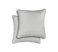 Enhanced Living Pair of Tokyo Geometric Double Sided Zip Opening Cushions - Cases Only in Grey | Size: 43 cm x 43 cm Enhanced Living Grey 43 cm x 43 cm