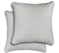 Enhanced Living Pair of Tokyo Geometric Double Sided Zip Opening Cushions - Cases Only - Grey