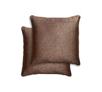 Enhanced Living Pair Of Vogue Chocolate Textured Cushion Covers - 43X43Cm - Cases Only
