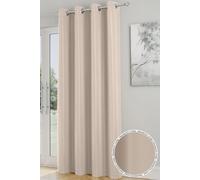 Enhanced Living Nightfall Plain Supersoft Natural Thermal Blockout Single Eyelet Door Curtain - 66 x 84 inch (168 x 214cm) - Energy Saving & Noise Reducing Door Curtain for Living Room & Bedroom