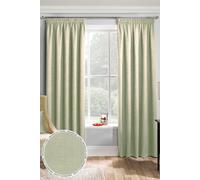 Enhanced Living Plain Thermal Room Darkening Energy Saving Tape Top Curtains For Living Rooms & Bedrooms | Size: 117 cm width x 183 cm drop Enhanced Living Light Green 117 cm width x 183 cm drop