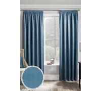 Enhanced Living Plain Thermal Room Darkening Energy Saving Tape Top Curtains For Living Rooms & Bedrooms in Teal | Size: 117 cm width x 229 cm drop Enhanced Living Teal 117 cm width x 229 cm drop