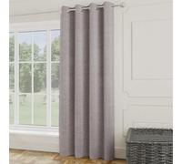 Enhanced Living 'Royale' Room Darkening Boucle Readymade Door Curtain Single Enhanced Living Silver 168cm width x 214cm drop
