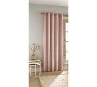 Enhanced Living Savoy Luxury Chenille/Velvet - 100% Blackout, Eyelet Door Panel (Blush)