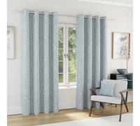 Enhanced Living Sherwood 100% Blackout, Thermal Ice Blue Curtains With Eyelet Header (Pair) - 90X72 Inch (229X183Cm)