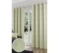 Enhanced Living Thermal Energy Saving Eyelet Curtain With Wave Pattern - Ideal For Living Room & Bedroom in Green | Size: 117 cm width x 183 cm drop Enhanced Living Green 117 cm width x 183 cm drop