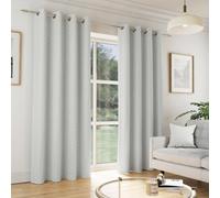 Enhanced Living Tokyo Grey 46 X 72 Inch (117X183Cm) Eyelet Thermal Noise Reducing Dim Out Curtains (Pair)