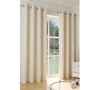 Velvet Embossed Thermal Dimout Curtains for Bedroom & Living Room Enhanced Living Cream 229cm width x 229cm drop