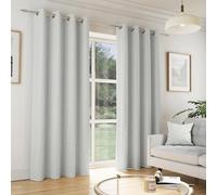 Enhanced Living Tokyo Velvet Grey Eyelet Curtains 66x72 Inch (168x183cm)
