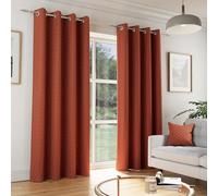 Enhanced Living Tokyo Velvet Orange Eyelet Curtains 90x90 Inch (229x229cm)