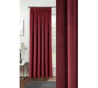Enhanced Living Red Velvet, Supersoft, 100% Blackout, Thermal Single Door Curtain With Tape Top 66 X 84 Inch (168X214Cm)