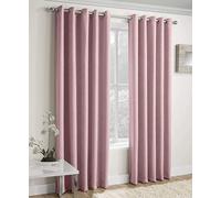 Enhanced Living Vogue Blush Pink 90 X 108 Inch (229X274Cm) Pair Of Eyelet Thermal Noise Reducing Dim Out Curtains