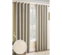 Enhanced Living 'Vogue' Cream Eyelet Thermal Noise Reducing Dim Out Curtains Pair | Size: 117 cm width x 137 cm drop Enhanced Living Cream 117 cm width x 137 cm drop